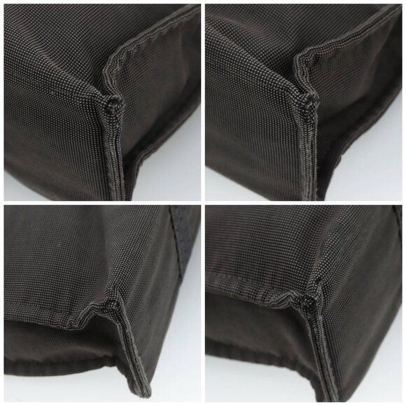 HERMES Her Line MM Hand Bag Canvas Gray Silver - Picture 16 of 16